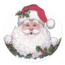 Enveloppe autocollante père Noël pour Noël