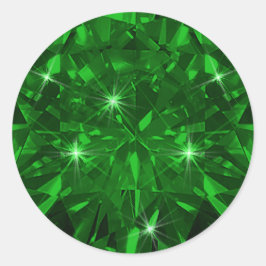 Sticker Rond Enveloppe cadeau Emerald Gemstone Invitation Envel