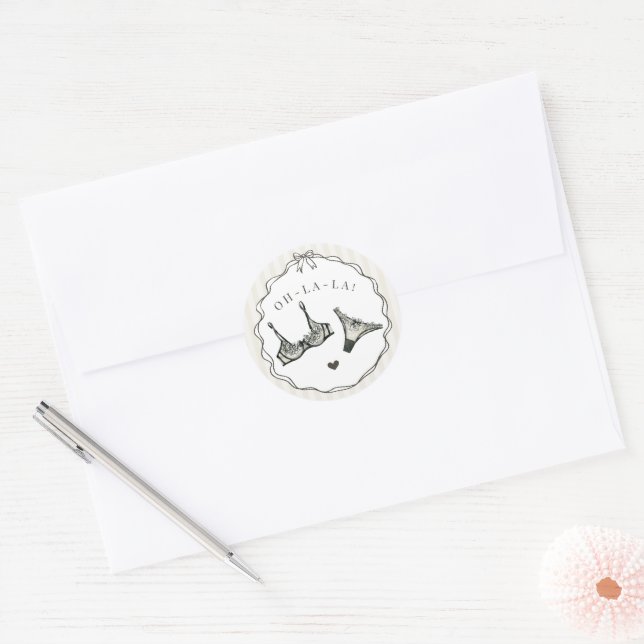 Sticker Rond Enveloppe de fête de Bachelorette sous la douche l (Enveloppe)