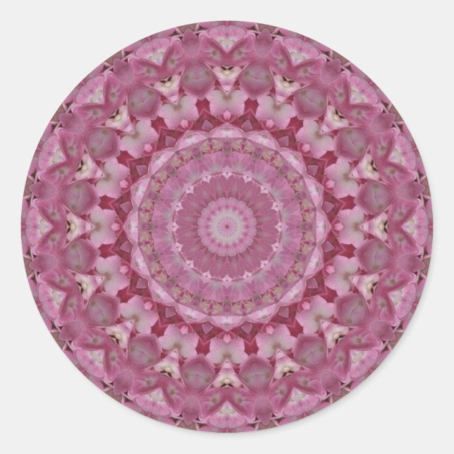 Sticker Rond enveloppe hydrangea kaleidoscope joints (Devant)