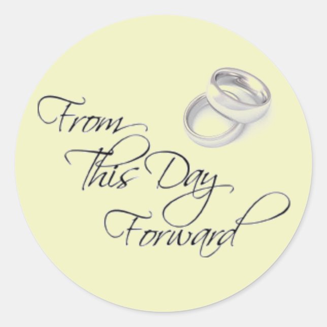 Sticker Rond Enveloppe mariage et sceaux cadeaux (Devant)