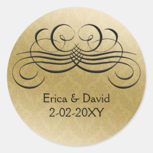 Sticker Rond enveloppe noire