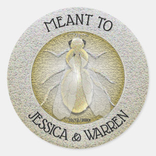 Sticker Rond Envie D'Être Gold Coin Mariage Favoriser