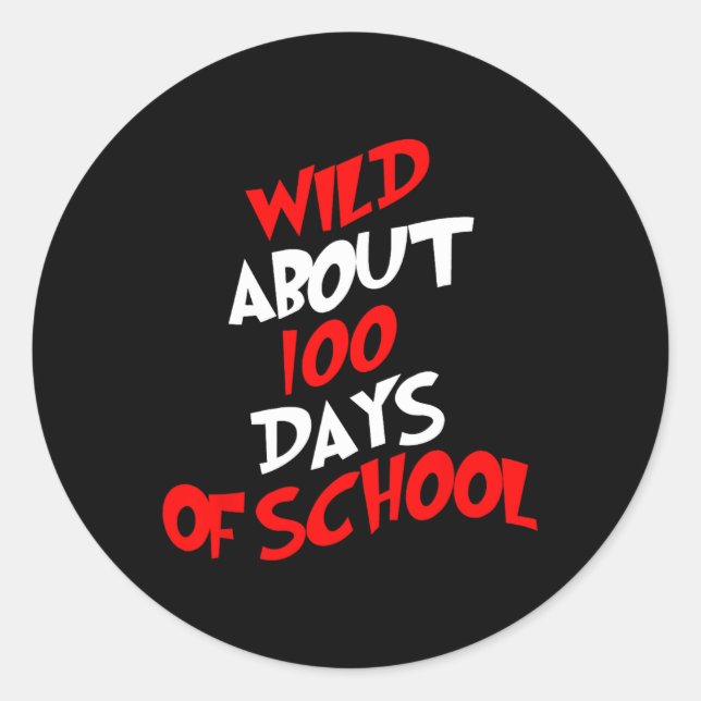 Sticker Rond Environ 100 Jours École 100ème Jour Enseignant Ki (Devant)