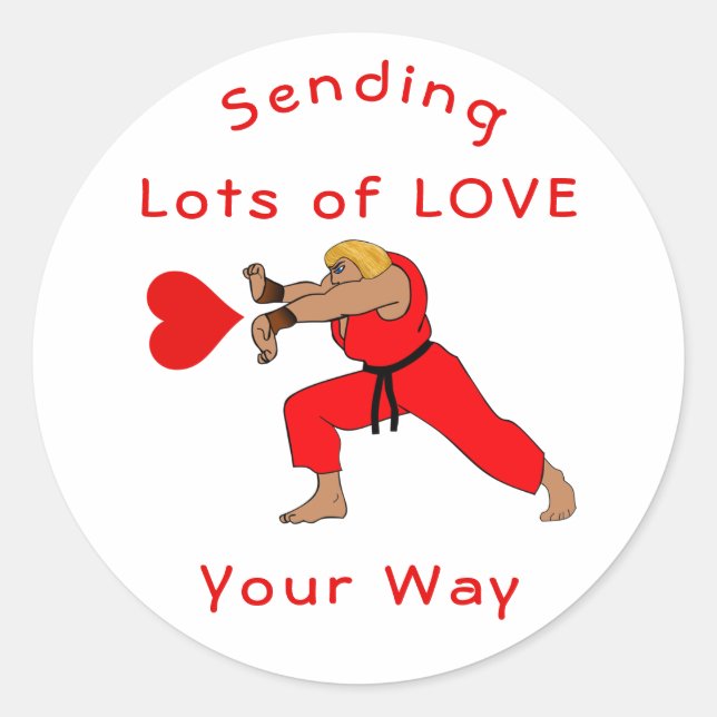 Sticker Rond Envoi de beaucoup d'amour Votre chemin (Devant)