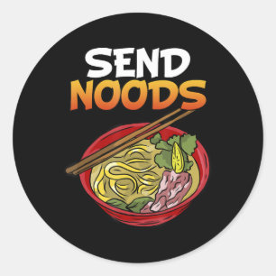 Sticker Rond Envoyer Noods Kakashi Bowl Ramen Japon Ahegao Anim