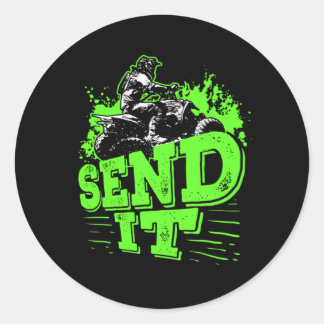 Sticker Rond Envoyer Quatre Routeurs ATV Quad Vélo Rider