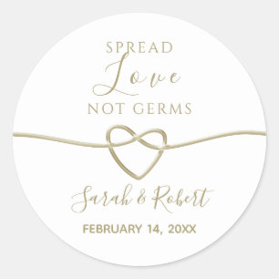 Sticker Rond Épanouissez l'Amour Pas les Germes Mariage Simple