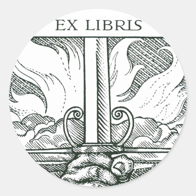 Sticker Rond Épée et flamme (Devant)