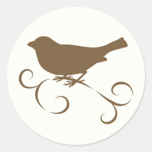 Sticker Rond Épervier de chocolat au ruban