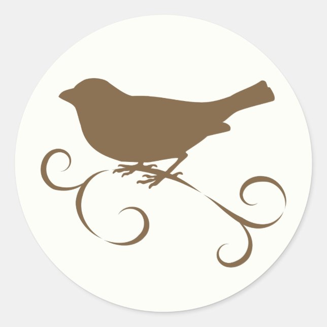Sticker Rond Épervier de chocolat au ruban (Devant)