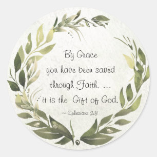 Sticker Rond Ephesians 2:8