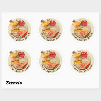 Sticker Rond Épicé aromatisé fromage capsicum étalon
