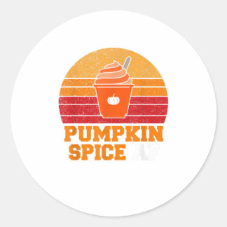 Sticker Rond Épice citrouille Af Drôle Hommes Mari Halloween