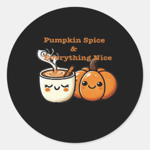 Sticker Rond Épices citrouilles et tout Nice - Automne automne
