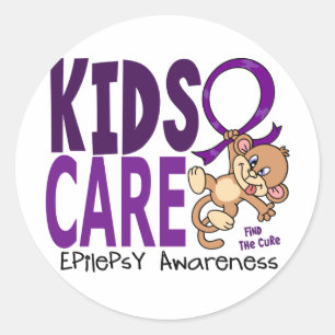Sticker Rond Épilepsie du soin 1 d'enfants