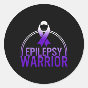 Sticker Rond Epilepsie Guerrier Sensibilisation Saisie Soutien