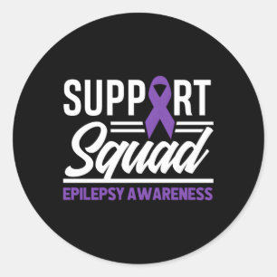 Sticker Rond Epilepsie Guerrier Soutien Escadron Soutien Epilep
