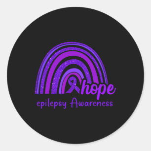 Sticker Rond Epilepsie Sensibilisation Espérance arc-en-ciel