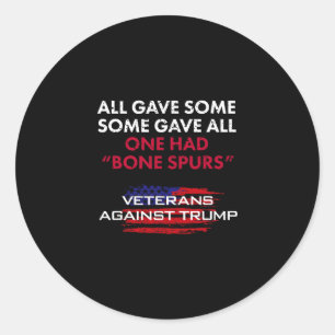Sticker Rond Épines osseuses évitant la conscription anti-trump