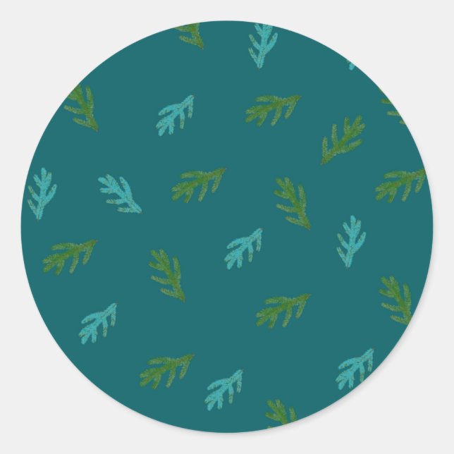 Sticker Rond Épinette - Parfum d'une forêt (Devant)