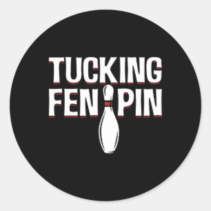 Sticker Rond Épingle De Plume Pour Les Joueurs De Bowling