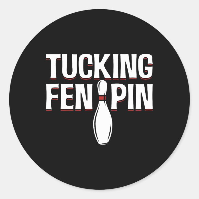 Sticker Rond Épingle De Plume Pour Les Joueurs De Bowling (Devant)