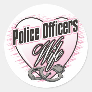 Sticker Rond Épouse de policiers