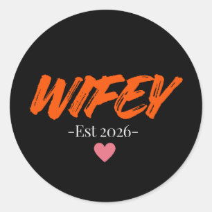 Sticker Rond Épouse ÉTA 2026 – Élégance Moderne & Amour Éternel