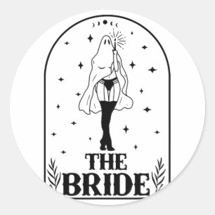 Sticker Rond Épouse Fantôme Cuisine Mariage gothique Bacheloret