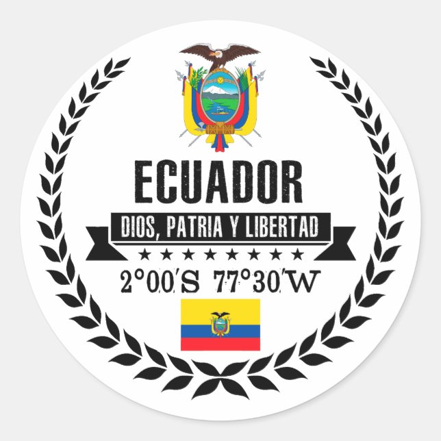 Sticker Rond Équateur (Devant)