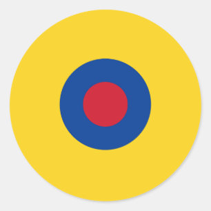 Sticker Rond Equateur symbole du drapeau du pays armée