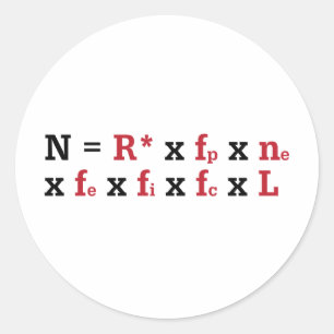 Sticker Rond Équation de Drake