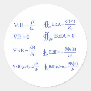 Sticker Rond équation de physique de maxwell
