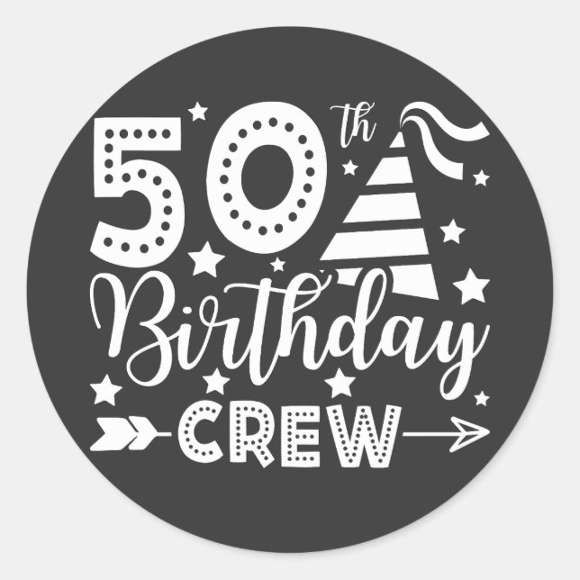 Sticker Rond Équipage 50e anniversaire 50 (Devant)