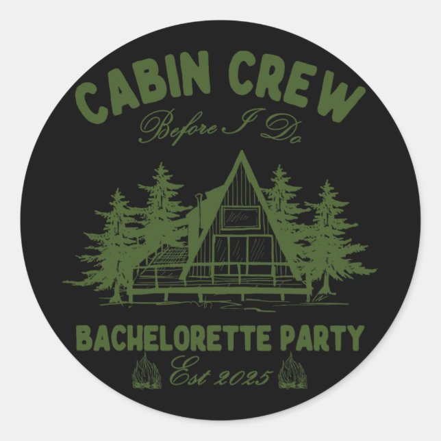 Sticker Rond Équipage cabine avant de faire Camp Bach Bachelore (Devant)
