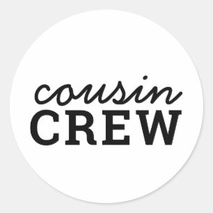 Sticker Rond Équipage Cousin   Famille de jumelage cool