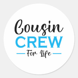 STICKER ROND ÉQUIPAGE DE COUSIN À VIE