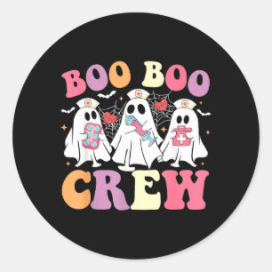 Sticker Rond Équipage Funny Boo Boo Costume d'Halloween Infirmi