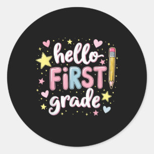 Sticker Rond Équipe 1ère année Retour à l'établissement scolair