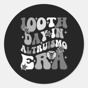Sticker Rond Équipe Altruismo Givers Joyeux 100E Jour De L'Écol