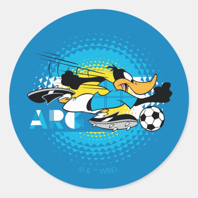 Sticker Rond Équipe Argentine de football Graphique de DAFFY DU (Devant)