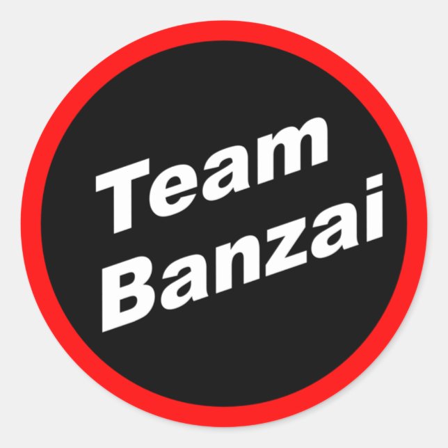 Sticker Rond Équipe Banzai (Devant)