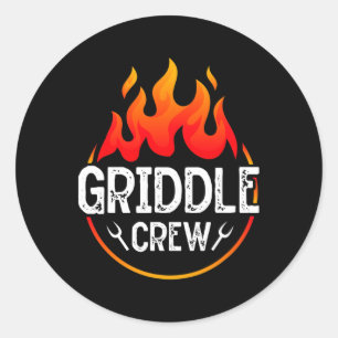 Sticker Rond Équipe Barbecue Grill Équipe Barbecue Grill