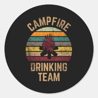Sticker Rond Équipe Boire De La Bière Alcool Camg