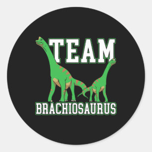 Sticker Rond Équipe Brachiousaurus Dinosaure Paléontologue de l