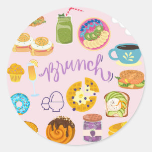 Sticker Rond Équipe brunch