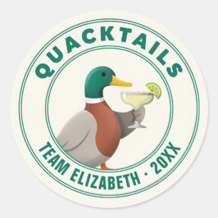Sticker Rond Équipe Canards Colchiques Enterrement de Vie de Je