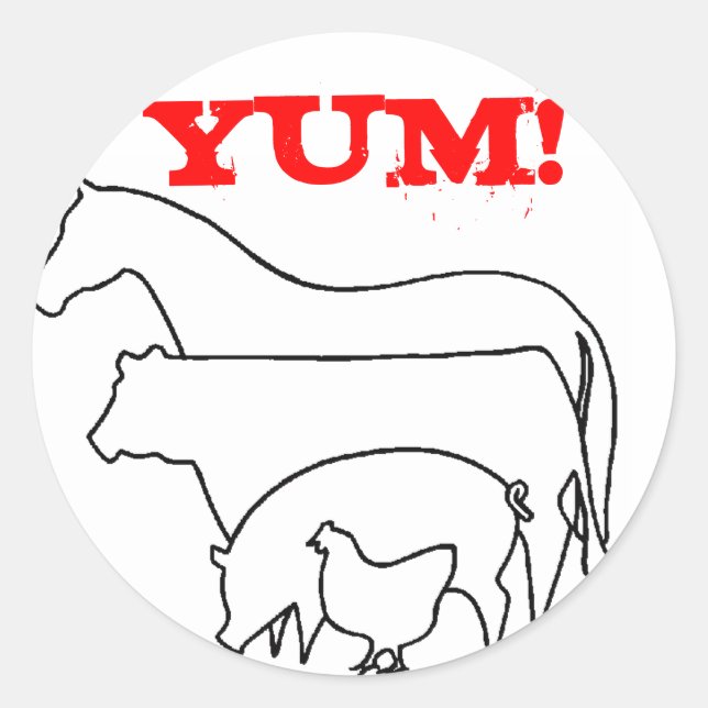 Sticker Rond Équipe Carnivore (Devant)