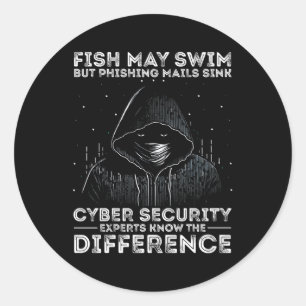Sticker Rond Équipe Cyber Sécurité Et Techniciens Anti Malware